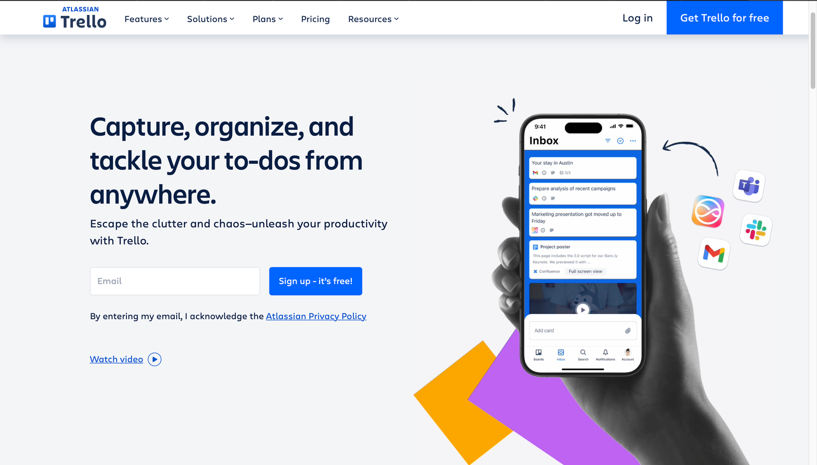 A screenshot of the task management tool, Trello